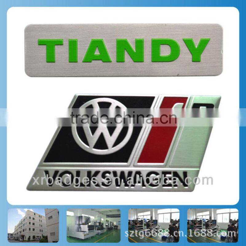 Custom cheapes metal badge for company name with 3D