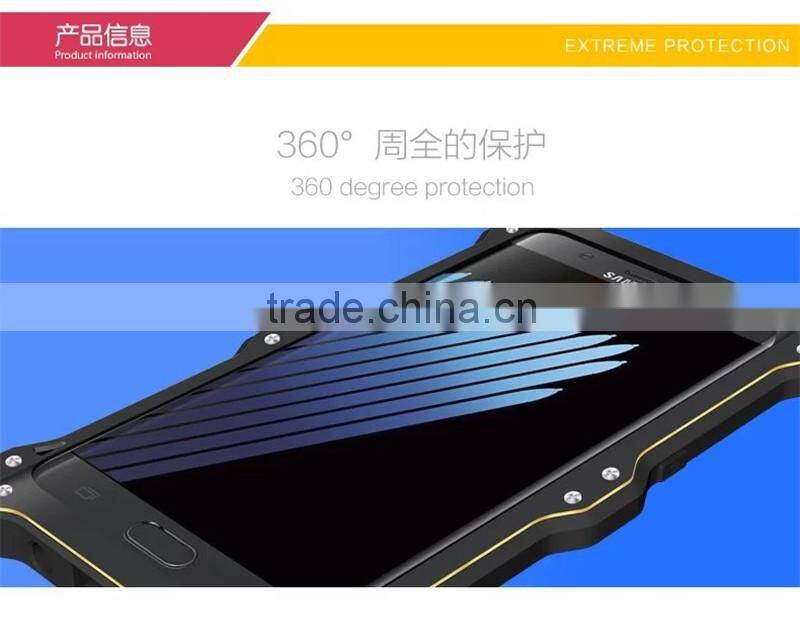 Love Mei MK2 Powerful Metal Aluminum Back Cover + Polymer Mobile Phone Case For Samsung Galaxy Note 7