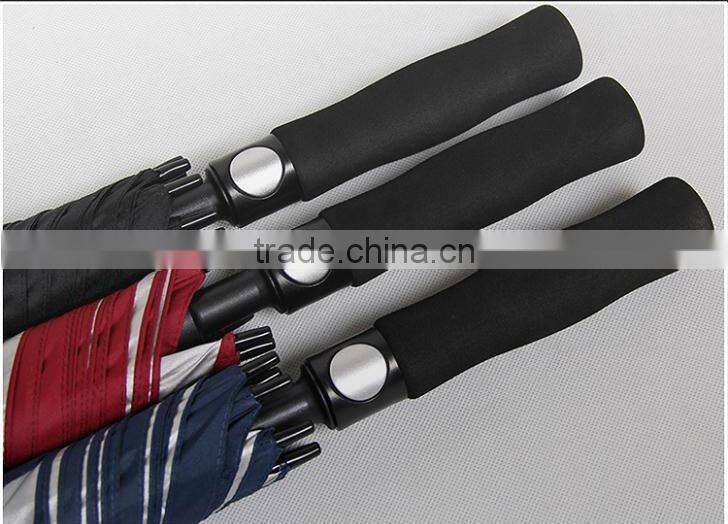 2016 big golf size double canopy reversible windbreaker umbrella
