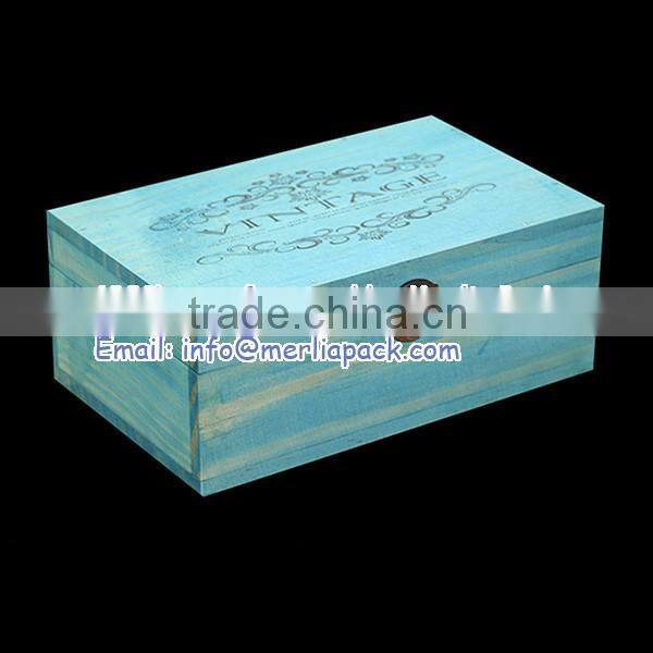 DIY Crafts Wood Chest Box Hinged Metal Clasp Rectangle Memorable Box