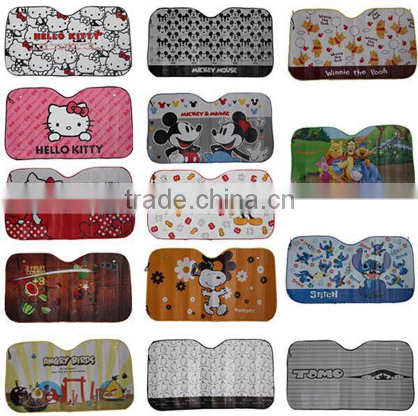 front folding reflective sun shade material for car