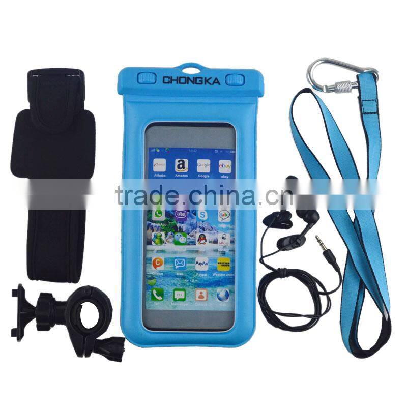Inflatable Pvc Waterproof Bags For Smart Phone With Floating