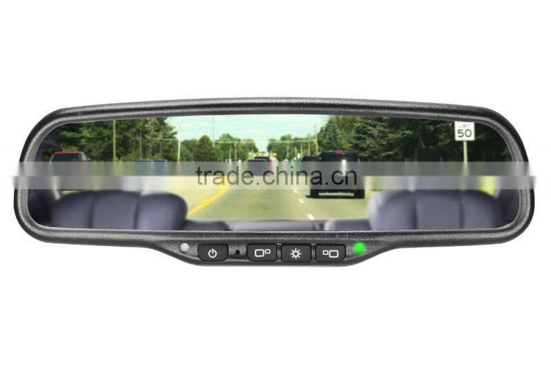 Dual 4.3'' LCD Display Car Rearview Mirror with Reverse Camera