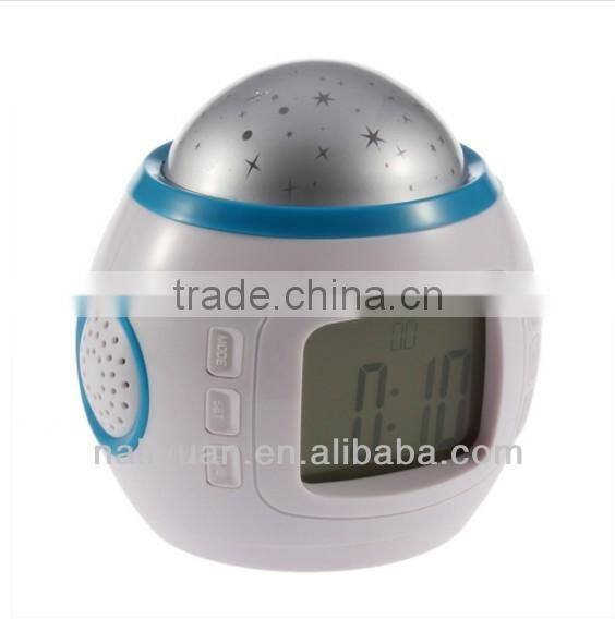 Hot sales projection alarm clock with music for promotion