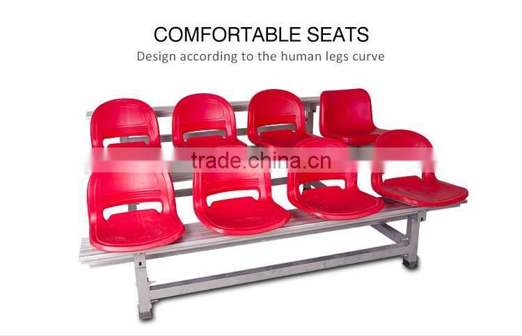 Good quality quick assembling retractable indoor gym folding bleachers
