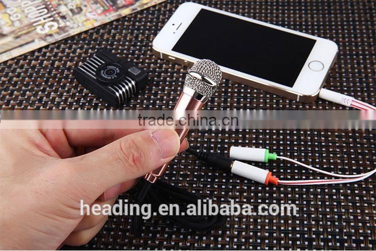 Factory wholesale handheld cell phone mini microphone for iphone and android phone