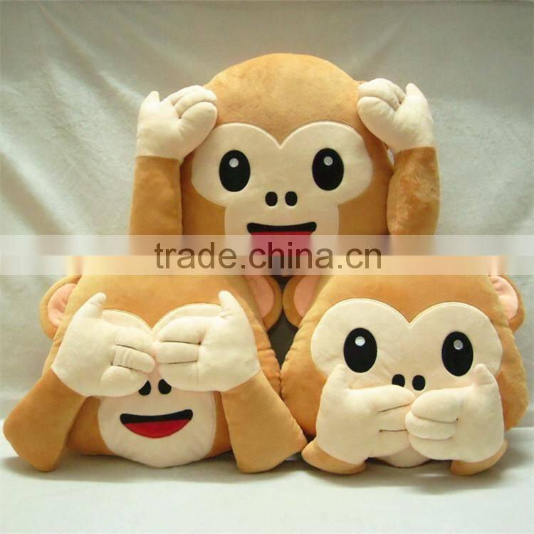 Wholesale Promotional Gifts Creative Monkey doll emoji Monkey Cushions