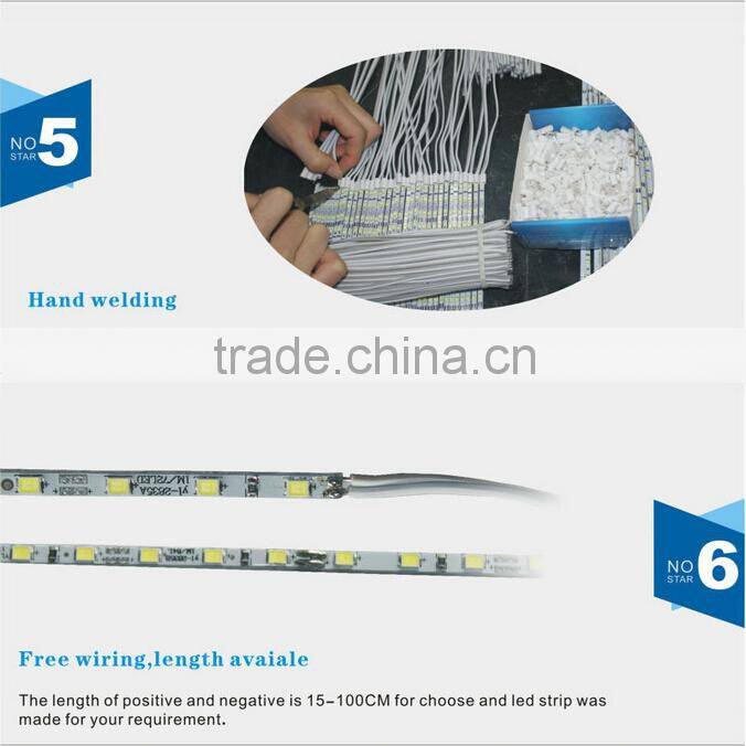 led Sidelit / Edgelit 4mm Width Ultra Thin 5730 SMD LED Rigid Strip bar backlight curtain