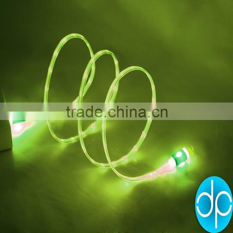 cheap price LED light data cable USB charging sync cable for phone charger