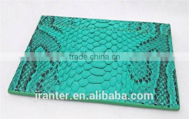 Genuine python leather credit card holder/ID card holder for promotion