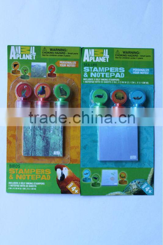 Kids Stampers and Notepad stationery set for kids office stationery set