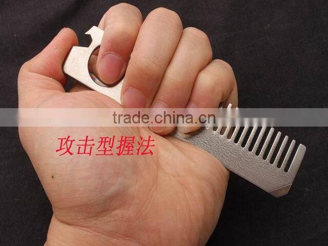 Titanium Multi-functional Metal Teeth Comb and Titanium Hair Comb with Bottle Opener