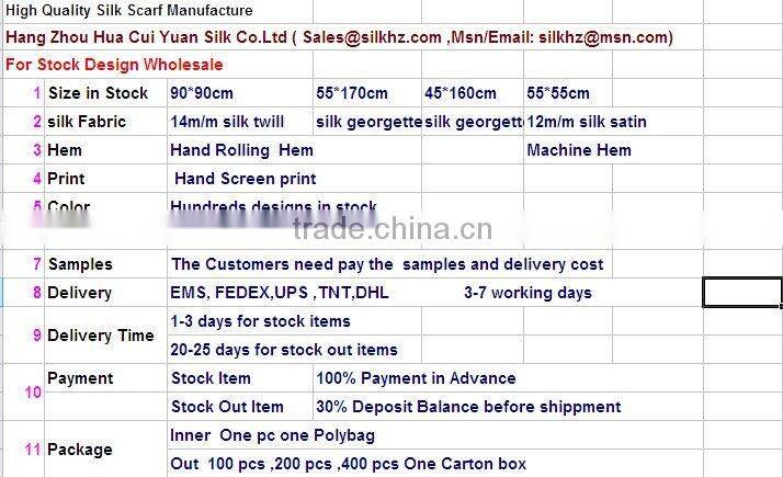 2011 Winter Newest OEM Silk scarf foulard