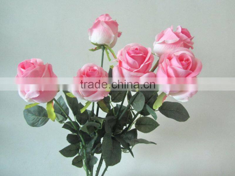 artificial single rose-half open YL136