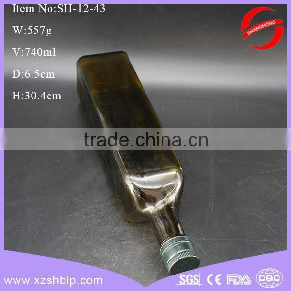 740ml amber empty olive oil glass bottle for oliver oil