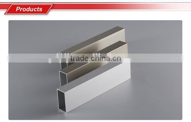 Decorative rectangular aluminum tube