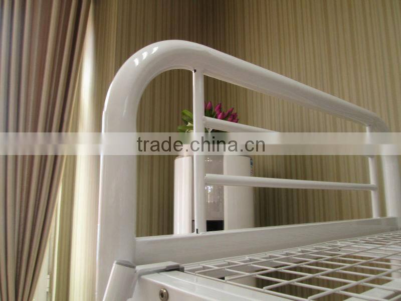 Metal Twin Loft Bed with desk Over Workstation, White