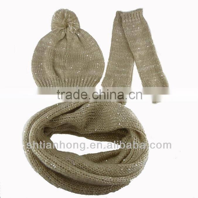 winter christmas knitting scarf glove and beanie
