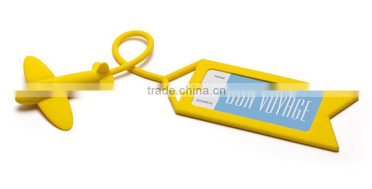 Creative Gift Plane Shaped Silicone Baggage Tag