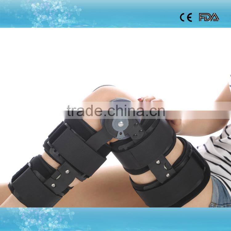Knee rehabilitation equipment Knee immobilizer adjustable Hinged knee brace
