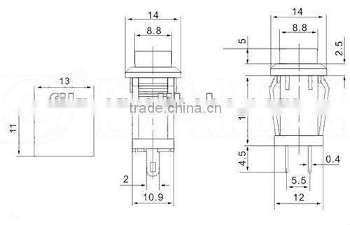 22mm sealed push button switch illuminated YL6-39