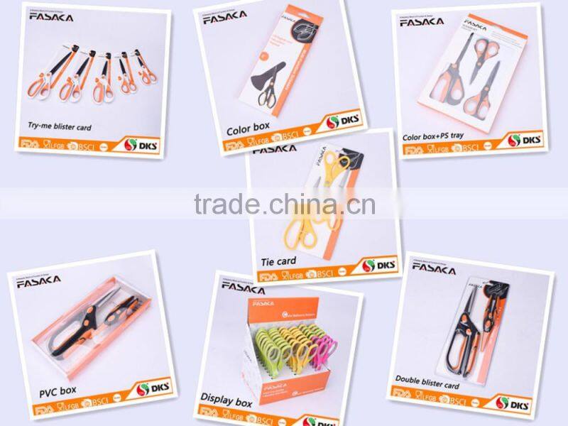 SH13015WOT-2016 New design professional 5" coated black titanium blade office scissors with PP+TPR handle