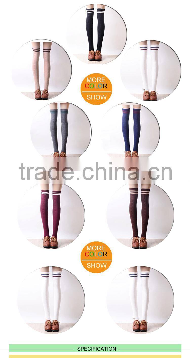 SX-409 cheap knee high socks young woman cute teen girl cartoon tube socks Japanese style nylon and silk foot sexy stockings