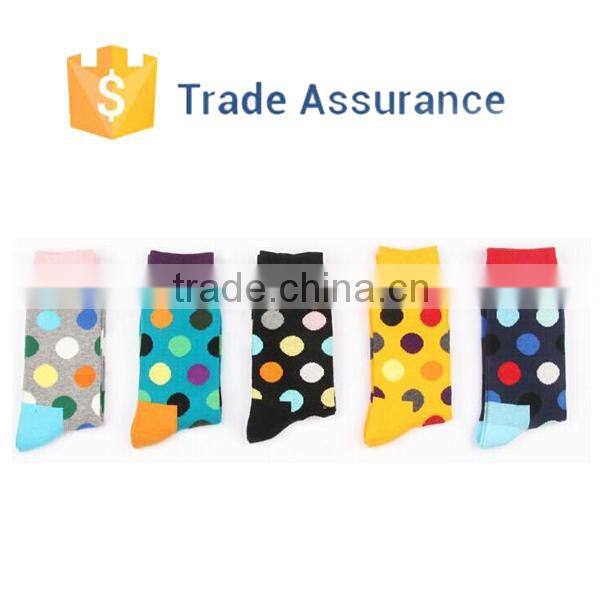 Custom Fashion High Quality Men's Dot Socks Men's Casual Cotton Socks Colorful Socks