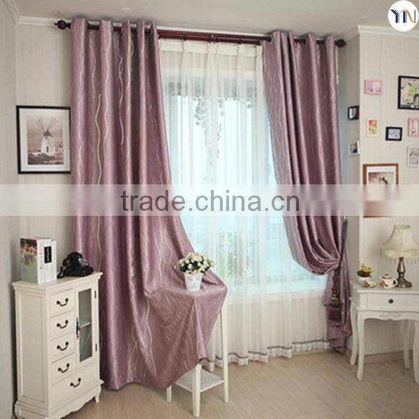 luxury foiling curtain with voile for high-end interior decoration, fashion luxury drapes curtains newly design 2015