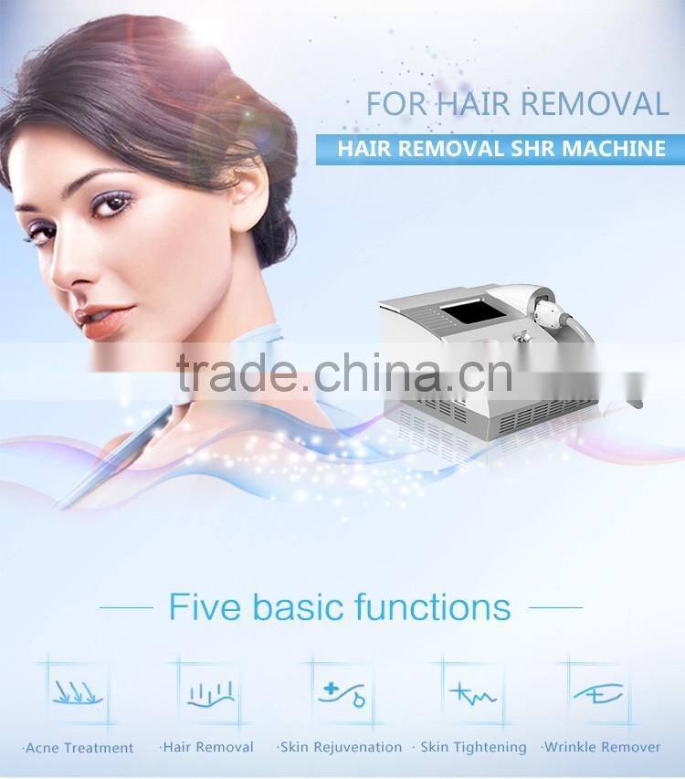 2016 Simply & easy operation Ipl + e-light+ SHR 3 in 1 Mini Hair removal beauty machine in cheap price ipl shr SR HR factory