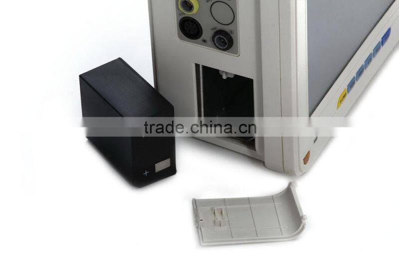 Promotion price multi parameter 12 inch Patient Monitor Wifi ETCO2 IBP trolley optional