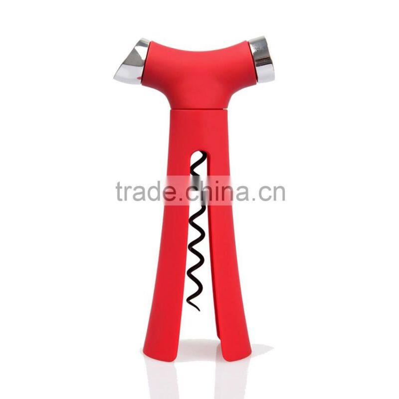 4 in 1 Wine Opener-Screwpull Corkscrew with Pour Spout, Bottle Stopper, Wine Foil Cutter