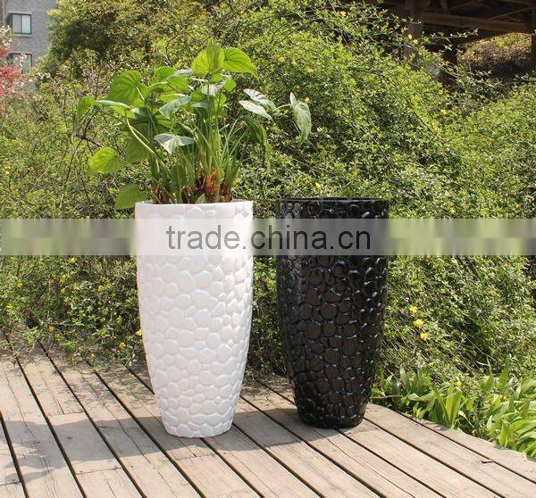 hotel use luxury pot fashion pots fiberglass plants container and flowers pots floating bonsai
