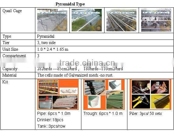 Taiyu brand cages of quails