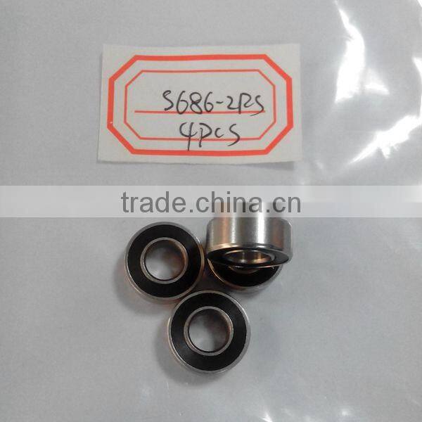 Miniature Stainless Steel bearing 686 Deep Groove Ball Bearings S686 2RS