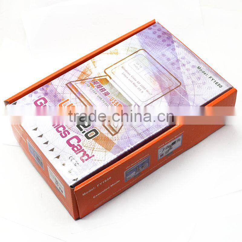 White color cable usb male to female vga adapter