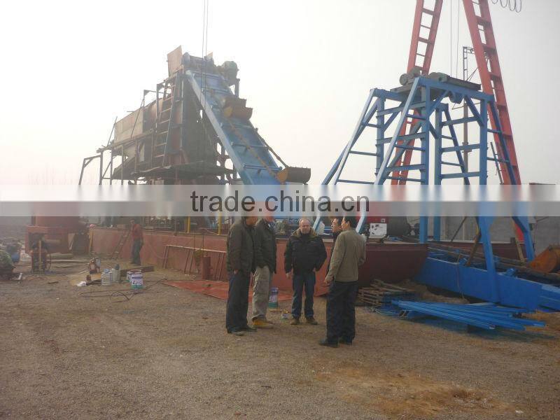 YLC-100 bucket chain gold dredger for mining gold