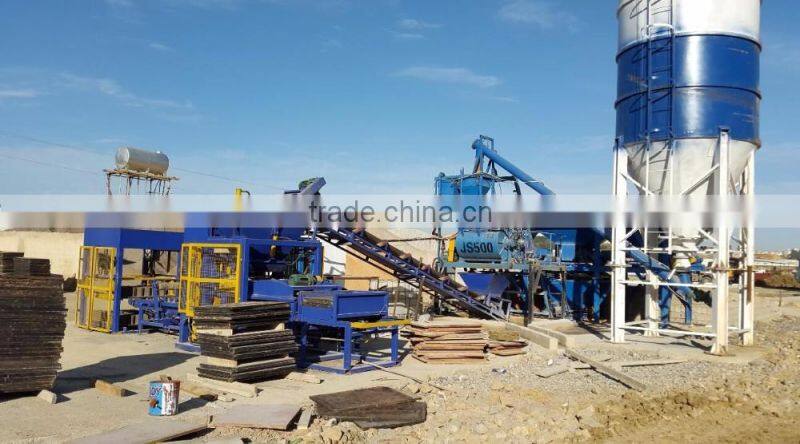 Automatic cement concrete paving interlocking hollow brick block making machine price