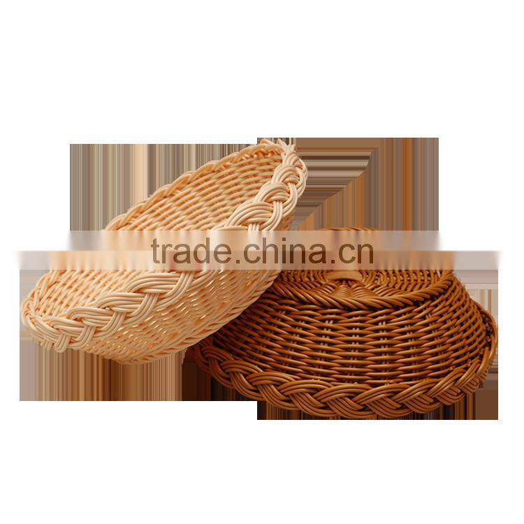 Wholesale eco-friendly food grade durable rattan empty fruit basket