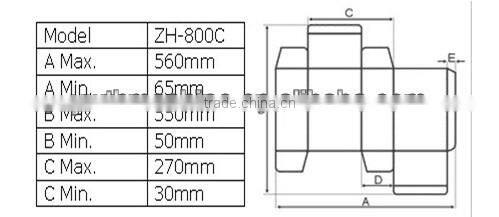 ZH-800C Multifunction Automatic Carton Box Gluefolder Pasting Machine