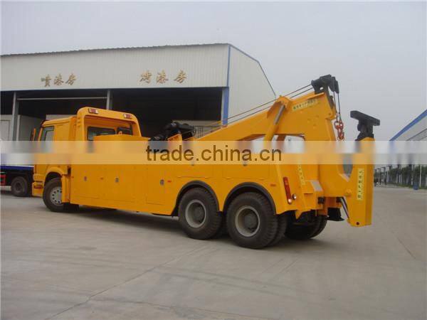 best quality HOWO 6X4 lifting and towing wrecker truck