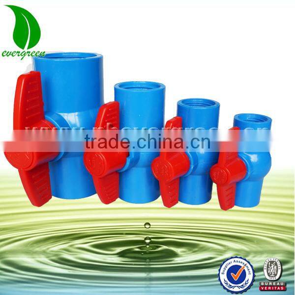 High-quality PVC Ball Valve with long and butterfly handle