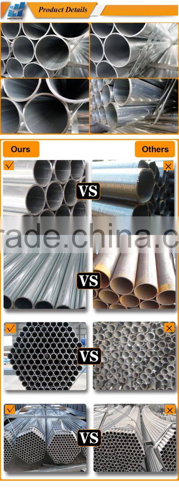 round gi tubes in stock 219mm erw carbon pre galvanized pipe