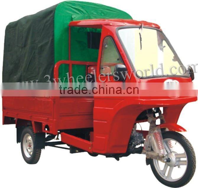 chinese three wheel adult gasoline moped cabin cargo tricycles
