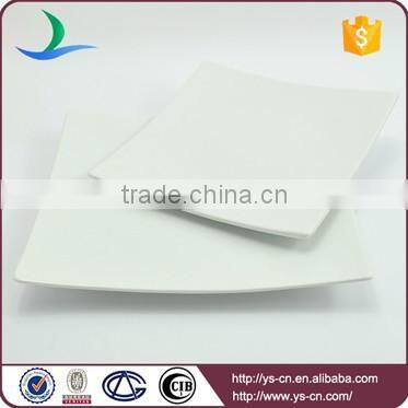 Porcelain white square shape wholesale dinner plates