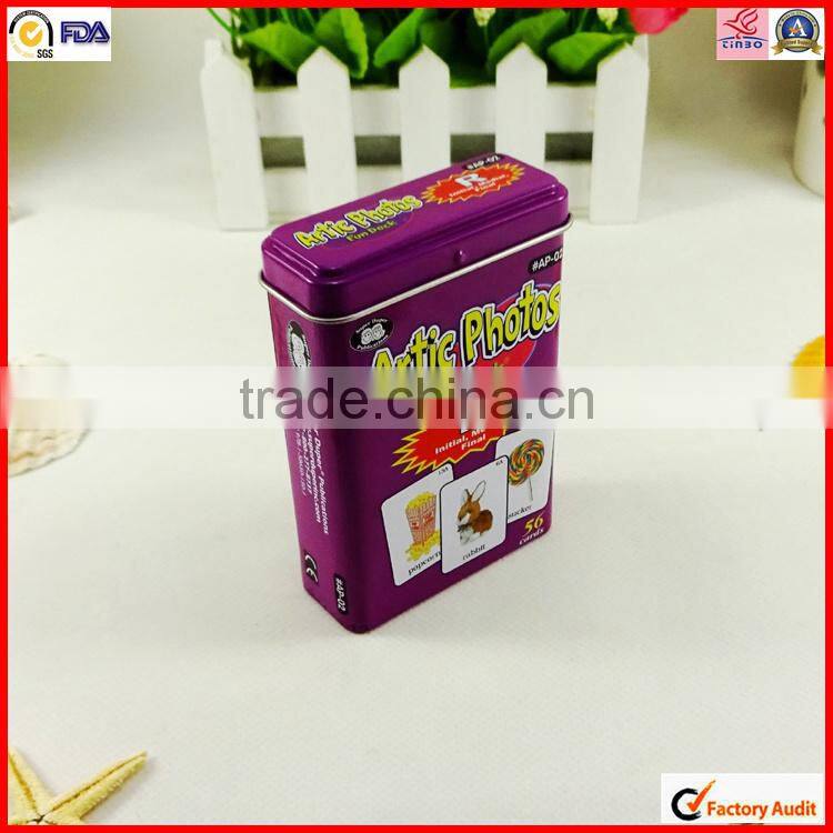 factory sale rectangular top grade coffee box tin