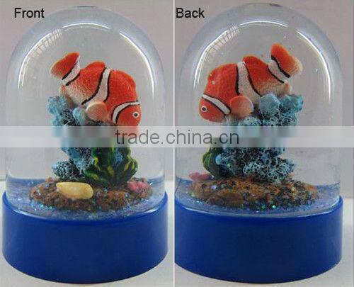 Fish snow globe, acrylic fish sea snow globe
