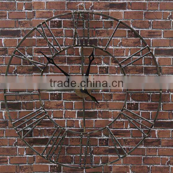 Metal Skeletal Roman Numerals Wall Clock - Large