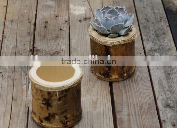 Home design 5 inch succulent plant small wood flower planter