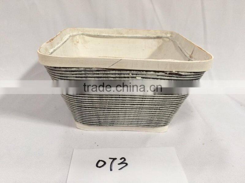 2017 retro mini handmade home & garden decorative wholesale bulk oval wooden flower pot